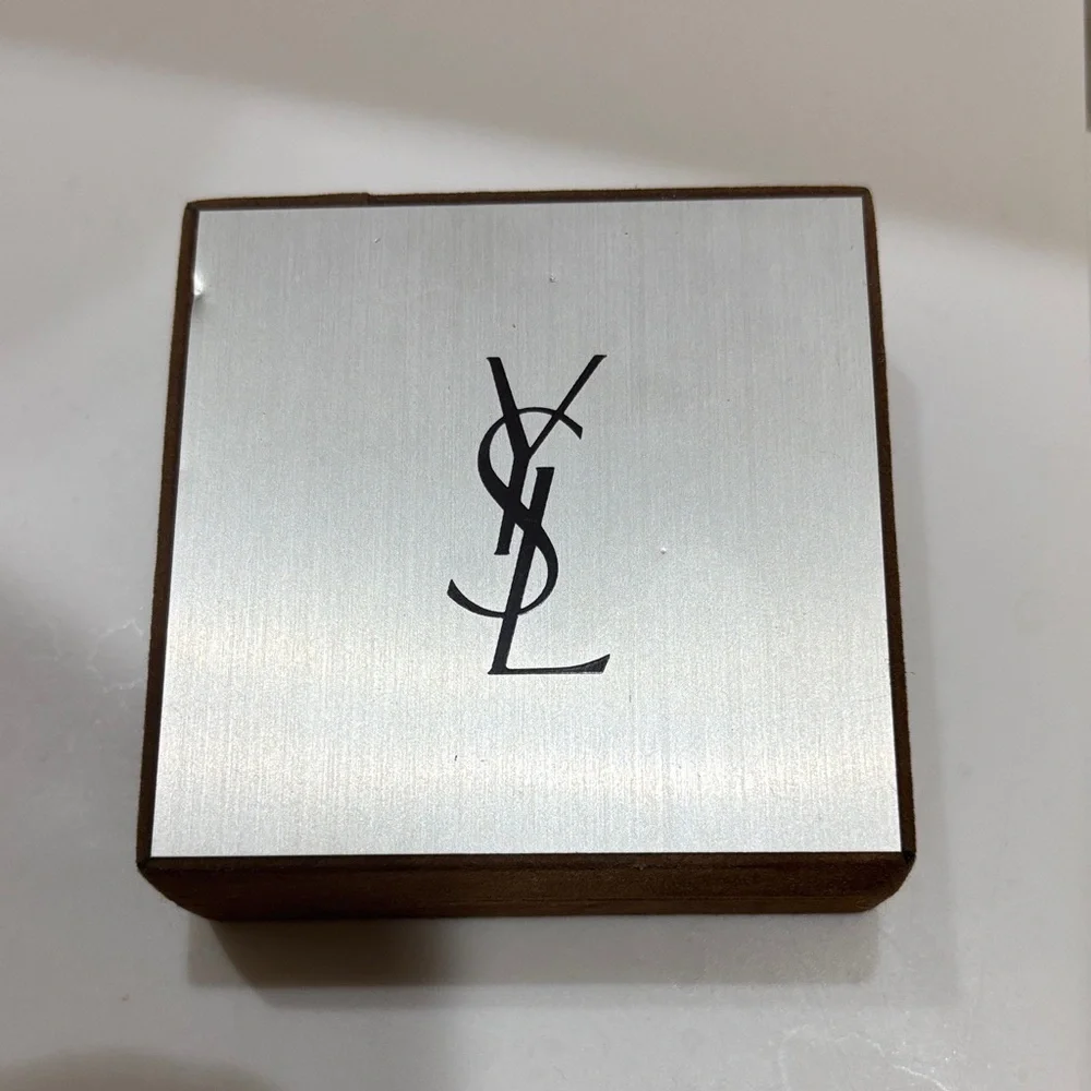 Yves Saint Laurent Vintage Gold and Silver Tie Pin with Box